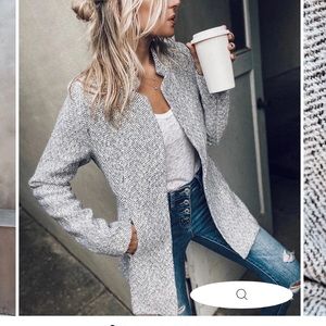 VICI Tayshia Pocketed Coat - heather grey